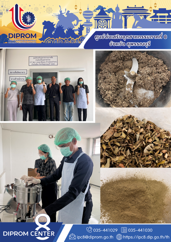 หนุนผู้ประกอบการพัฒนา "ผงใบมะกอก" สร้างมูลค่าเพิ่มจากพืชพื้นบ้าน