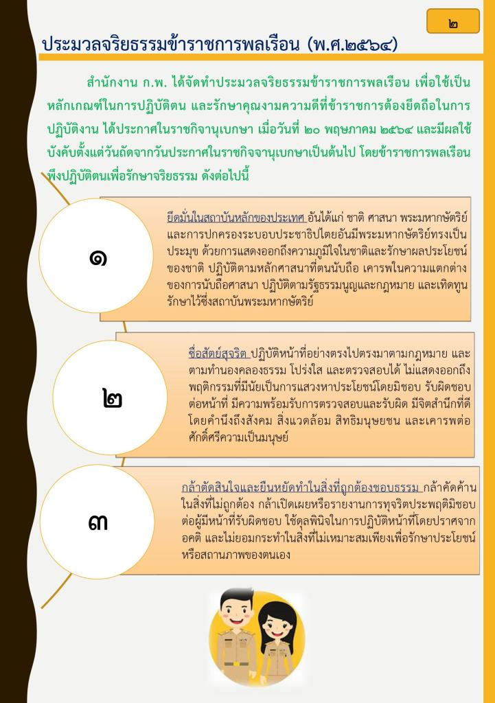 คณะทำงานคุณธรรม ศูนย์ส่งเสริมอุตสาหกรรมภาคที่8 ขอเผยแพร่สื่อจริยธรรม ภายใต้กิจกรรมเสริมสร้างคุณธรรมจริยธรรมปลูกจิตสำนึกต้านทุจริตของ ศภ.8 กสอ.